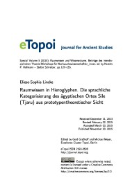 eTopoi Special Volume 5 Cover