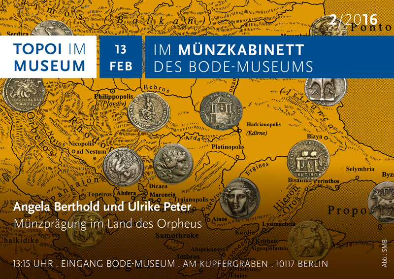 Topoi im Museum: Flyer mit Landkarte und thrakischen Münzen