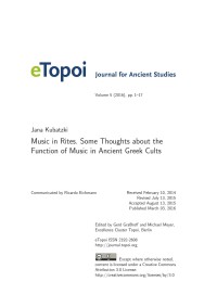 Cover eTopoi Volume 5 Artikel Kubatzki