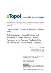 Cover Artikel Michel et al. eTopoi Special Volume 4