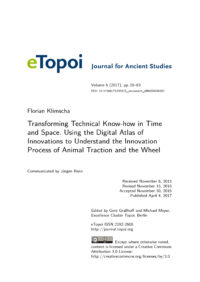 Cover Artikel Klimscha eTopoi Vol. 6